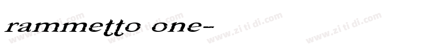 rammetto one字体转换